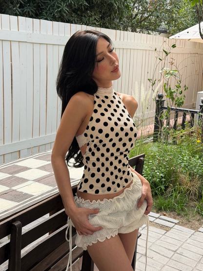 DOTS TOP & OCEAN SHORT