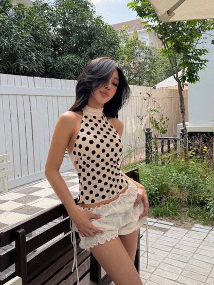 DOTS TOP & OCEAN SHORT